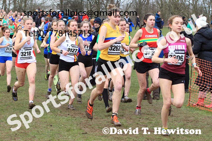 Womens Under-20s 2023 UK CAU Inter Counties Cross Country Champs, Prestwold Hall, Loughborough. Photo: David T. Hewitson/Sports for All Pics